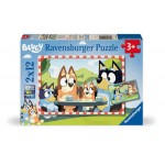 12 pc Ravensburger Puzzle - Bluey Family Time 2x12 pc 12 pc Ravensburger Puzzle - Bluey Family Time 2x12 pc