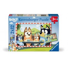 12 pc Ravensburger Puzzle - Bluey Family Time 2x12 pc 12 pc Ravensburger Puzzle - Bluey Family Time 2x12 pc