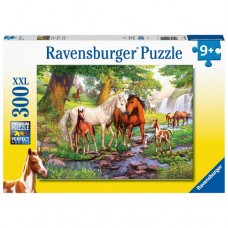 300 pc Ravensburger Puzzle - Horses by the Stream - XXL Pieces