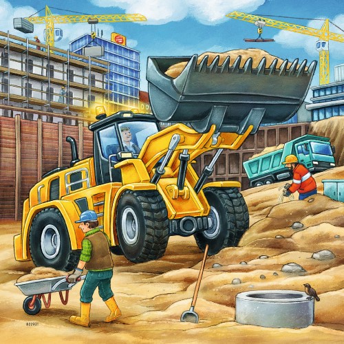 49 pc Ravensburger - Construction Vehicles 3 x 49 pc - from who what why