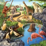 49 pc Ravensburger Puzzle - Forest Zoo & Pets 3x49pc