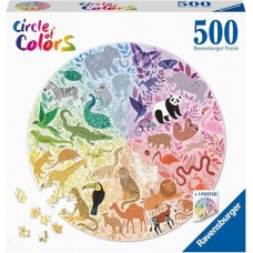500 pc Ravensburger Circle of Colors Puzzle - Animals