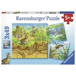 49 pc Ravensburger Puzzle - Animals in Habitats 3x49pc