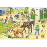 24 pc Ravensburger Puzzle - A Day at the Stables 2x24pc