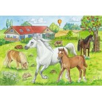 24 pc Ravensburger Puzzle - A Day at the Stables 2x24pc