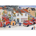 24 pc Ravensburger Puzzle - Busy Fire Brigade 2x24pc