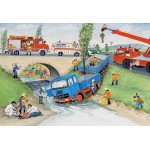 24 pc Ravensburger Puzzle - Busy Fire Brigade 2x24pc