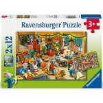 12 pc Ravensburger Puzzle - Christmas Toy Factory 2x12pc
