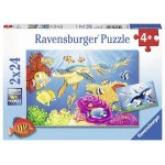 24 pc Ravensburger Puzzle - Colourful Underwater World 2x24pc *