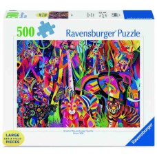 500 pc Ravensburger Puzzle LARGE FORMAT - Jeweled Jungle 