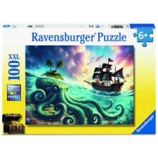 100 pc Ravensburger Puzzle - Octopus Treasure XXL Pieces 100 pc Ravensburger Puzzle - Octopus Treasure XXL Pieces