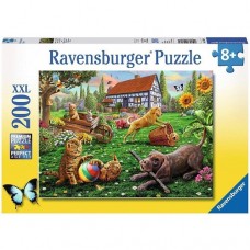 200 pc Ravensburger Puzzle - Playing in the Yard  XXL Pieces