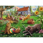 200 pc Ravensburger Puzzle - Playing in the Yard  XXL Pieces