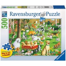 500 pc Ravensburger Puzzle - At the Dog Park - LARGE FORMAT 