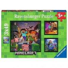 49 pc Ravensburger Puzzle - Minecraft Biomes 3x49pc 