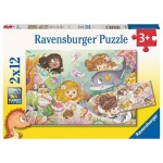 24 pc Ravensburger Puzzle - Fairies & Mermaids 2x24pc