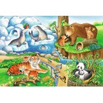 12 pc Ravensburger Puzzle - Animals in the Zoo Puzzle 2x12pc