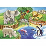 12 pc Ravensburger Puzzle - Animals in the Zoo Puzzle 2x12pc