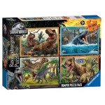 100 pc Ravensburger Puzzle - Welcome To Jurassic World 4 x 100pc