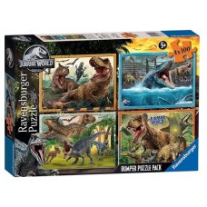 100 pc Ravensburger Puzzle - Welcome To Jurassic World 4 x 100pc