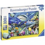 100 pc Ravensburger Puzzle - Reef of Sharks XXL Pieces