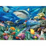 100 pc Ravensburger Puzzle - Reef of Sharks XXL Pieces