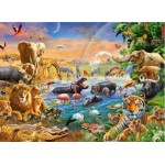 100 pc Ravensburger Puzzle - Savannah Jungle Waterhole XXL Pieces