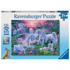 150 pc Ravensburger Puzzle - Unicorns in the Sunset Glow  XXL Pieces