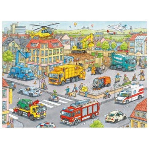 100 pc Ravensburger - Vehicles in the City Puzzle XXL Pieces - from who ...