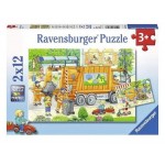 12 pc Ravensburger Puzzle - Street Cleaning  2x12 pc