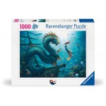 1000 pc Ravensburger Puzzle - Dragon Mermaid and Turtles