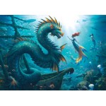 1000 pc Ravensburger Puzzle - Dragon Mermaid and Turtles