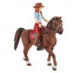 Hannah & Cayenne - Quarter Horse Gelding - Moveable - Schleich Horse Club 42539 