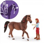 Hannah & Cayenne - Quarter Horse Gelding - Moveable - Schleich Horse Club 42539 