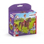 Hannah & Cayenne - Quarter Horse Gelding - Moveable - Schleich Horse Club 42539 