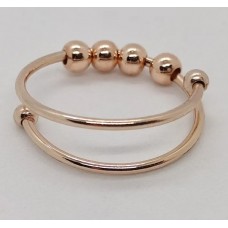Anxiety/Fidget Ring Bead - Adjustable - Rose Gold