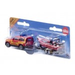  Land Rover Defender with Boat Diecast Fire Service - Siku 1608