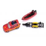  Land Rover Defender with Boat Diecast Fire Service - Siku 1608