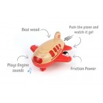 Airplane Racer with Sound Wooden - Red