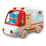 Ambulance with Lights & Sound - Wooden