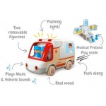 Ambulance with Lights & Sound - Wooden