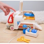 Ambulance with Lights & Sound - Wooden