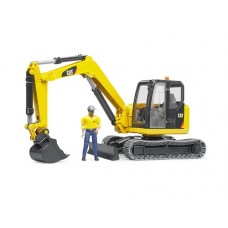 Caterpillar Mini Excavator with Worker - Bruder 02466