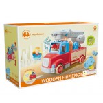 Fire Truck Large with Lights & Sound - Wooden