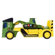 John Deere 2-n-1 Mega Mover & Tracked Digger Motorised with Lights & Sound - Maxx Action 