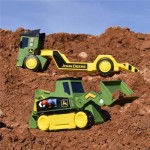 John Deere 2-n-1 Mega Mover & Tracked Digger Motorised with Lights & Sound - Maxx Action 