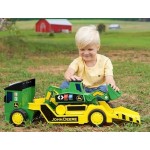 John Deere 2-n-1 Mega Mover & Tracked Digger Motorised with Lights & Sound - Maxx Action 
