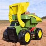 John Deere 2-n-1 Dig & Dump Rig 46cm Motorised Lights & Sounds