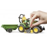 John Deere Lawn Tractor with Trailer & Gardener - Bruder 62104
