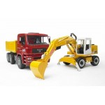 Construction Truck Man TGA  with Liebherr Excavator - Bruder 02751